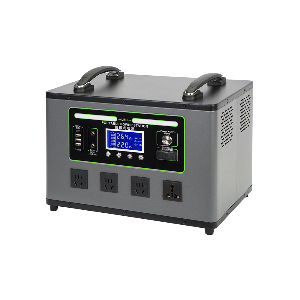 Outdoor Power Supply Gray Two-hand Portable 2200W