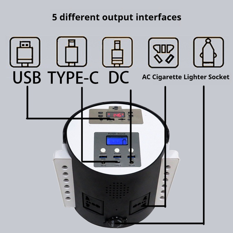  3-in-1 Outdoor Power Station, Speaker & Lighting