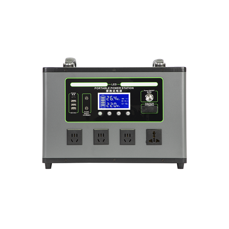 Outdoor Power Supply Gray Two-hand Portable 2200W