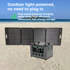 Outdoor Power Supply Gray Two-hand Portable 2200W