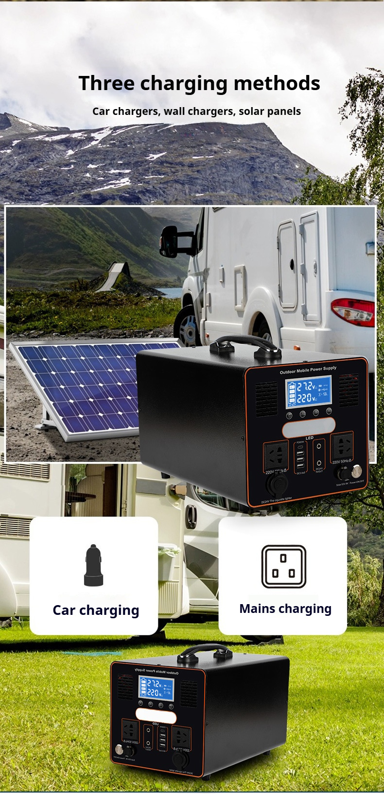 Outdoor Power Supply Black 2200W (10)